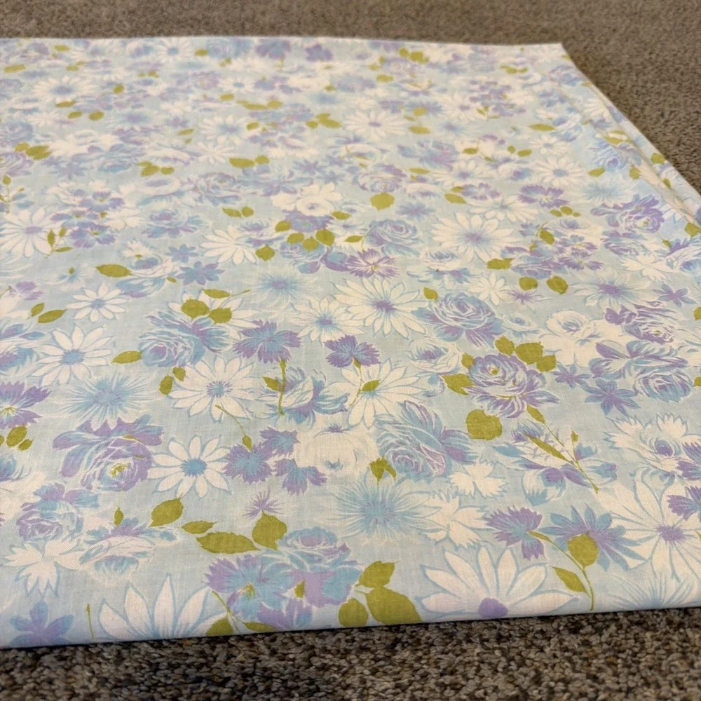 Vtg Lady Pepperall Twin Flat Sheet Bridal Bouquet